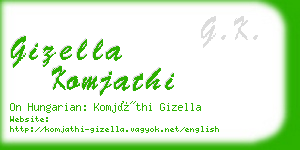 gizella komjathi business card